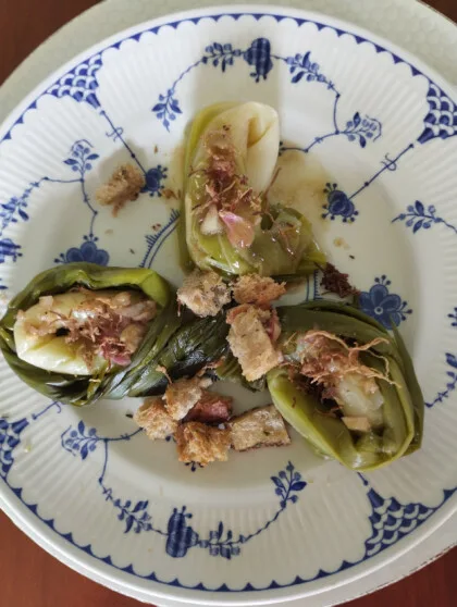 Poireaux dans 1 assiette