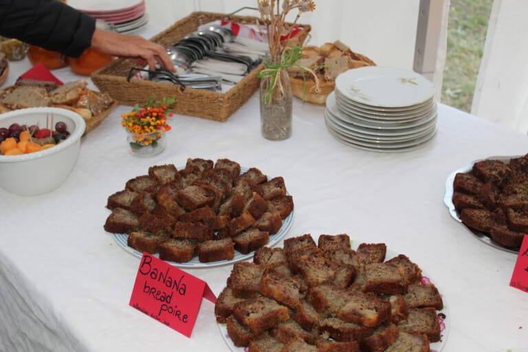 banana bread poire buffet organisé par Les Bons Restes