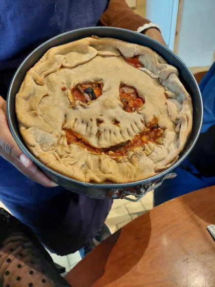 Tarte Halloween, cantine Les Bons Restes