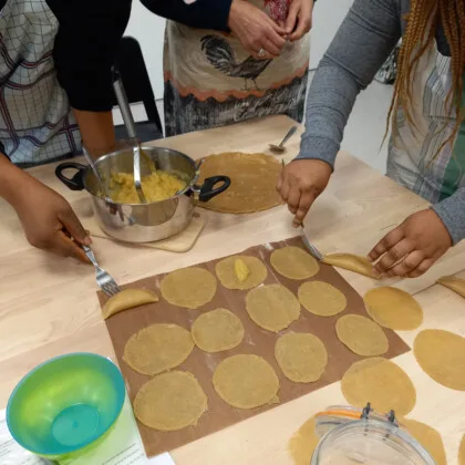 préparation repas groupe